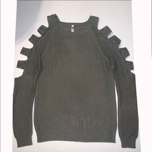 Cut-Out Sleeve Sweater